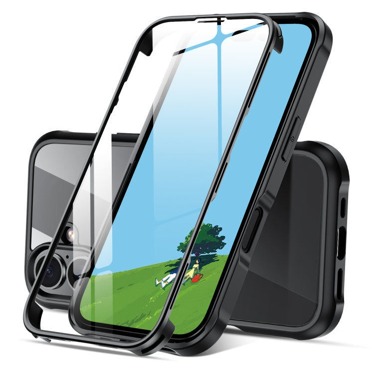 Double-sided Plastic Glass Phone Protective Case, For iPhone 16e, For iPhone 16 Pro Max, For iPhone 16 Pro, For iPhone 16 Plus, For iPhone 16, For iPhone 15 Pro Max, For iPhone 15 Pro, For iPhone 15 Plus