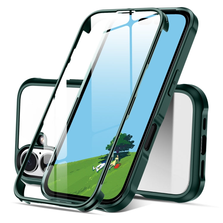 Double-sided Plastic Glass Phone Protective Case, For iPhone 16e, For iPhone 16 Pro Max, For iPhone 16 Pro, For iPhone 16 Plus, For iPhone 16, For iPhone 15 Pro Max, For iPhone 15 Pro, For iPhone 15 Plus