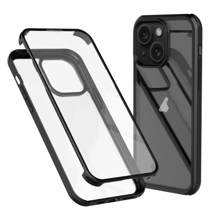 Double-sided Plastic Glass Phone Protective Case, For iPhone 16e, For iPhone 16 Pro Max, For iPhone 16 Pro, For iPhone 16 Plus, For iPhone 16, For iPhone 15 Pro Max, For iPhone 15 Pro, For iPhone 15 Plus
