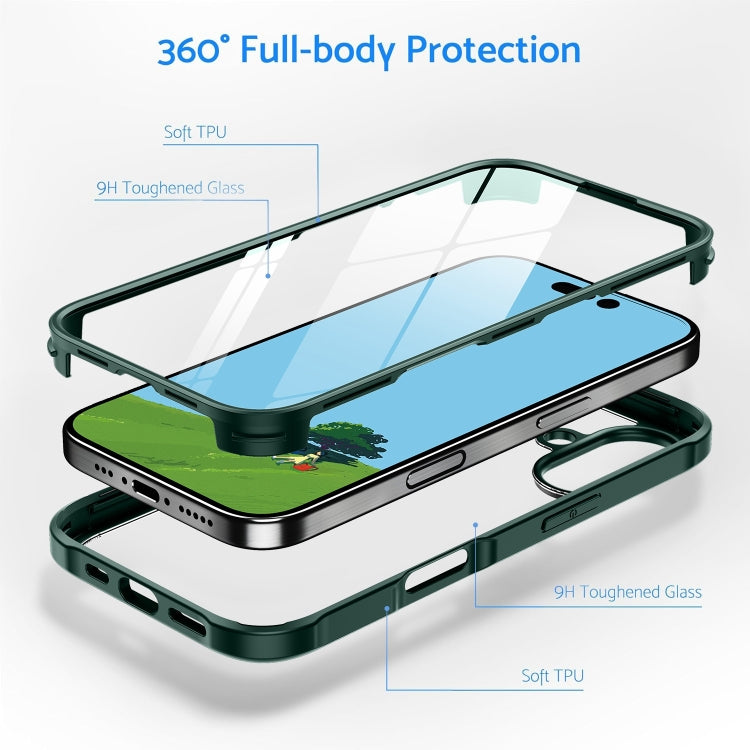 Double-sided Plastic Glass Phone Protective Case, For iPhone 16e, For iPhone 16 Pro Max, For iPhone 16 Pro, For iPhone 16 Plus, For iPhone 16, For iPhone 15 Pro Max, For iPhone 15 Pro, For iPhone 15 Plus