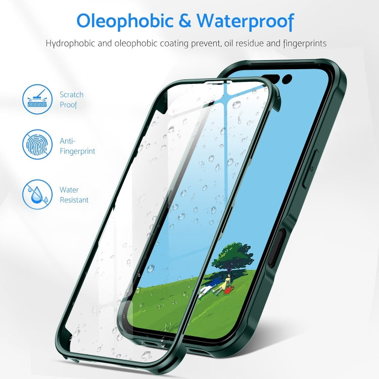 Double-sided Plastic Glass Phone Protective Case, For iPhone 16e, For iPhone 16 Pro Max, For iPhone 16 Pro, For iPhone 16 Plus, For iPhone 16, For iPhone 15 Pro Max, For iPhone 15 Pro, For iPhone 15 Plus