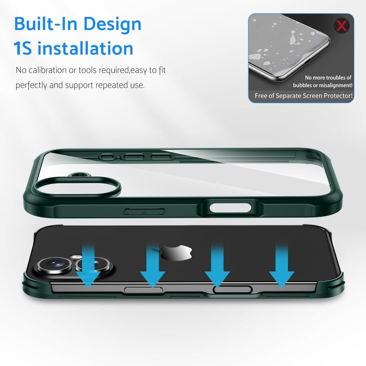 Double-sided Plastic Glass Phone Protective Case, For iPhone 16e, For iPhone 16 Pro Max, For iPhone 16 Pro, For iPhone 16 Plus, For iPhone 16, For iPhone 15 Pro Max, For iPhone 15 Pro, For iPhone 15 Plus