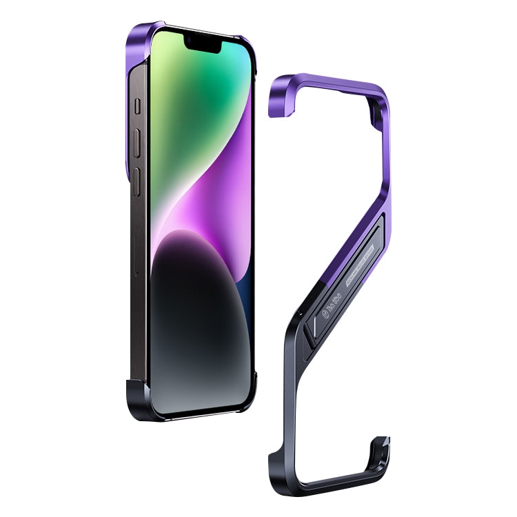 S-shaped Stand Frameless Metal Phone Case, For iPhone 16 Pro Max, For iPhone 16 Pro, For iPhone 16, For iPhone 15 Pro Max, For iPhone 15 Pro, For iPhone 15, For iPhone 14, For iPhone 14 Pro