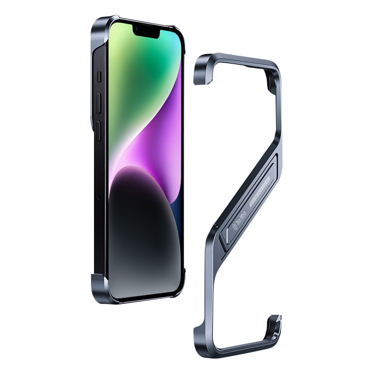 S-shaped Stand Frameless Metal Phone Case, For iPhone 16 Pro Max, For iPhone 16 Pro, For iPhone 16, For iPhone 15 Pro Max, For iPhone 15 Pro, For iPhone 15, For iPhone 14, For iPhone 14 Pro