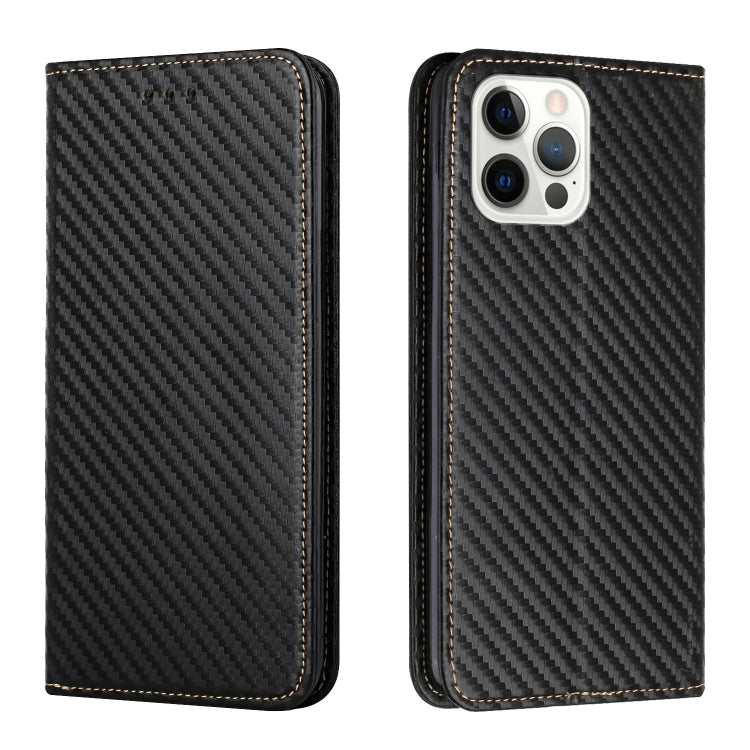 Carbon Fiber Texture Magnetic Flip Leather Phone Case, For iPhone Air, For iPhone 16 Pro Max, For iPhone 16 Pro, For iPhone 16 Plus