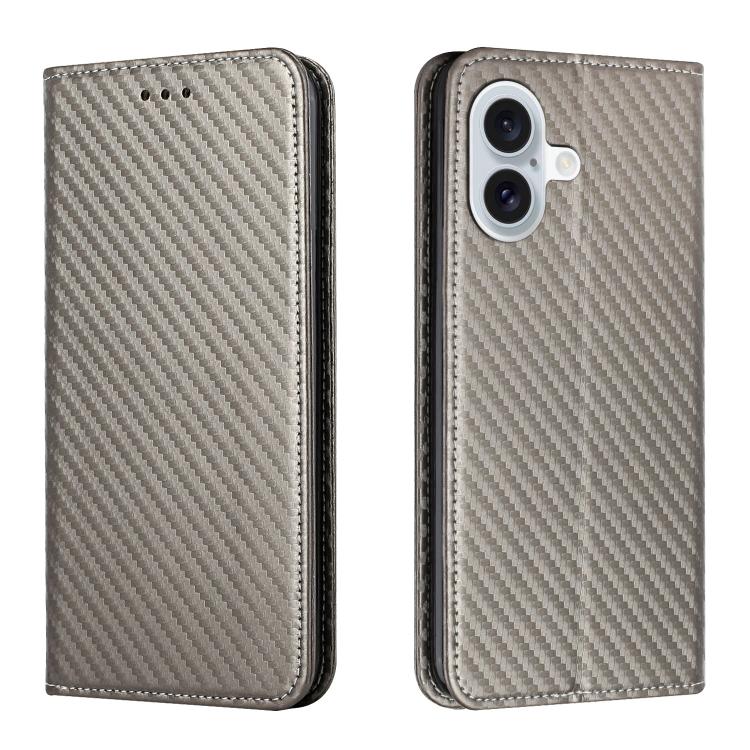 Carbon Fiber Texture Magnetic Flip Leather Phone Case, For iPhone 17e / 16e, For iPhone 17 Pro Max, For iPhone 17 Pro, For iPhone 17