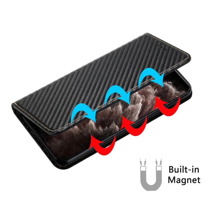 Carbon Fiber Texture Magnetic Flip Leather Phone Case, For iPhone 17e / 16e, For iPhone 17 Pro Max, For iPhone 17 Pro, For iPhone 17