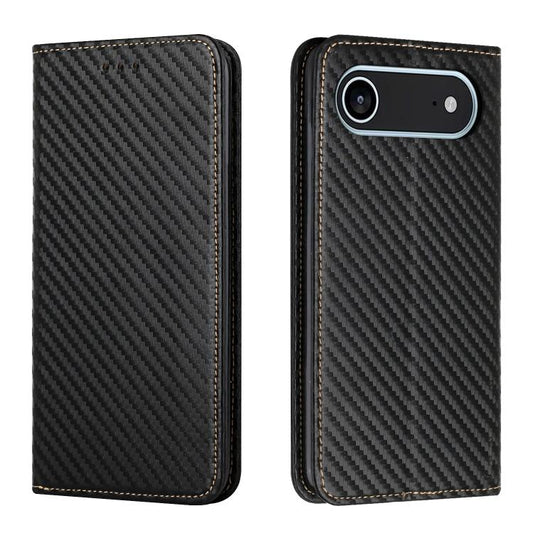 Carbon Fiber Texture Magnetic Flip Leather Phone Case, For iPhone Air, For iPhone 16 Pro Max, For iPhone 16 Pro, For iPhone 16 Plus