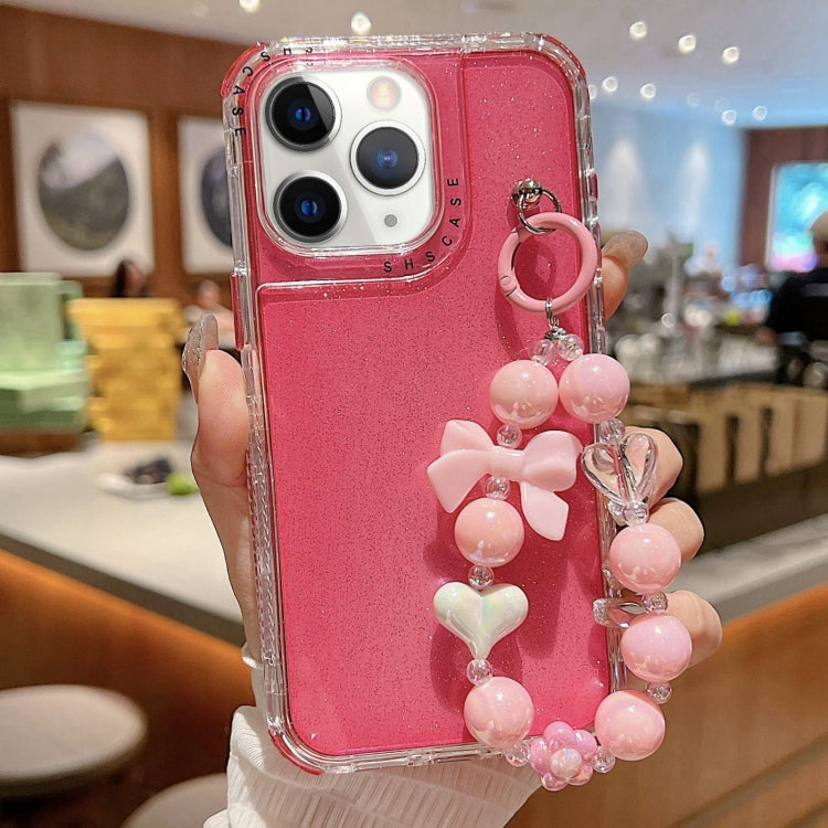 TPU + PC + Glitter Sequins Full Coverage Phone Case with Bracelet, For iPhone 12 / 12 Pro, For iPhone 12 Pro Max, For iPhone 11 Pro Max, For iPhone 11, For iPhone 11 Pro, For iPhone X / XS