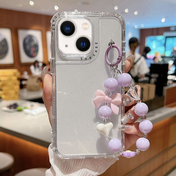 TPU + PC + Glitter Sequins Full Coverage Phone Case with Bracelet, For iPhone 14 Pro, For iPhone 14 Pro Max, For iPhone 6 / 7 / 8 / SE 2020, For iPhone 13 Pro Max, For iPhone 13 Pro, For iPhone 13