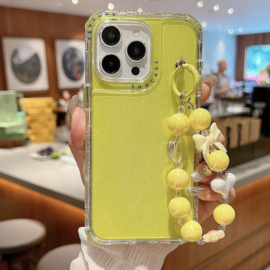 TPU + PC + Glitter Sequins Full Coverage Phone Case with Bracelet, For iPhone 15 Pro Max, For iPhone 15 Pro, For iPhone 15 Plus, For iPhone 15, For iPhone 14 Plus, For iPhone 14