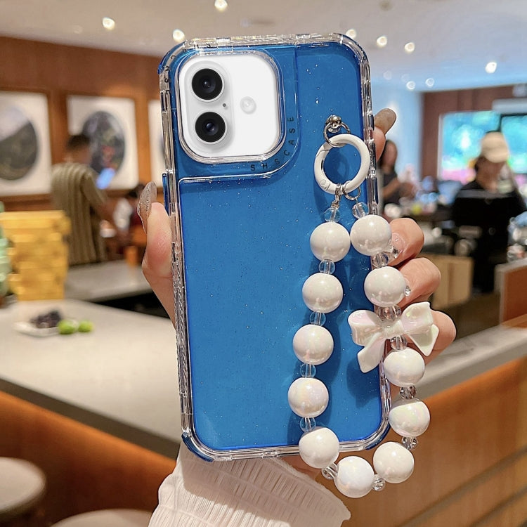 TPU + PC + Glitter Sequins Full Coverage Phone Case with Bracelet, For iPhone 17 Pro Max, For iPhone 17 Pro, For iPhone 16 Pro Max, For iPhone 16 Pro, For iPhone 16 Plus, For iPhone 16