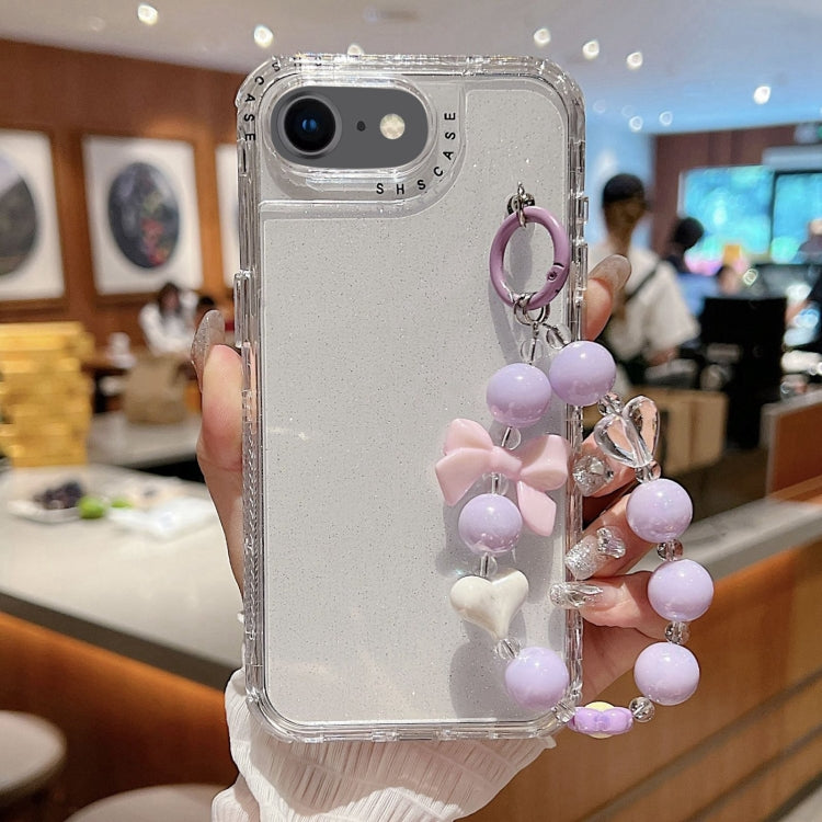 TPU + PC + Glitter Sequins Full Coverage Phone Case with Bracelet, For iPhone 14 Pro, For iPhone 14 Pro Max, For iPhone 6 / 7 / 8 / SE 2020, For iPhone 13 Pro Max, For iPhone 13 Pro, For iPhone 13