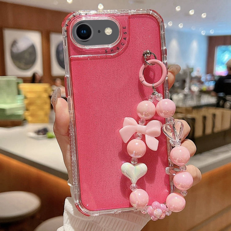 TPU + PC + Glitter Sequins Full Coverage Phone Case with Bracelet, For iPhone 14 Pro, For iPhone 14 Pro Max, For iPhone 6 / 7 / 8 / SE 2020, For iPhone 13 Pro Max, For iPhone 13 Pro, For iPhone 13