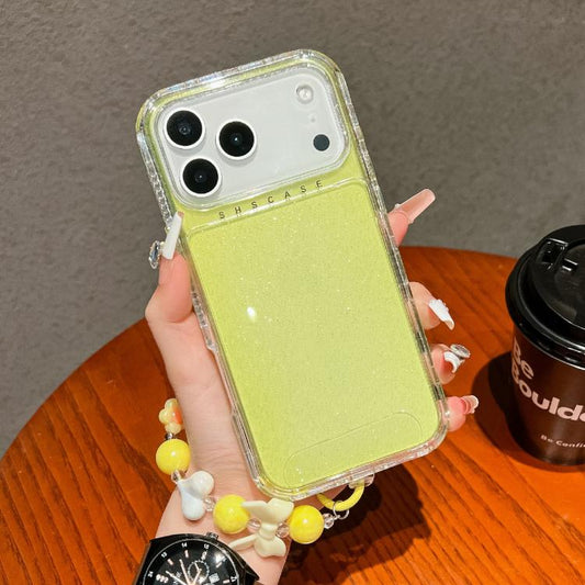 TPU + PC + Glitter Sequins Full Coverage Phone Case with Bracelet, For iPhone 17 Pro Max, For iPhone 17 Pro, For iPhone 16 Pro Max, For iPhone 16 Pro, For iPhone 16 Plus, For iPhone 16
