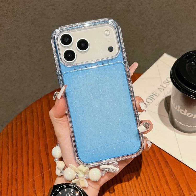 TPU + PC + Glitter Sequins Full Coverage Phone Case with Bracelet, For iPhone 17 Pro Max, For iPhone 17 Pro, For iPhone 16 Pro Max, For iPhone 16 Pro, For iPhone 16 Plus, For iPhone 16