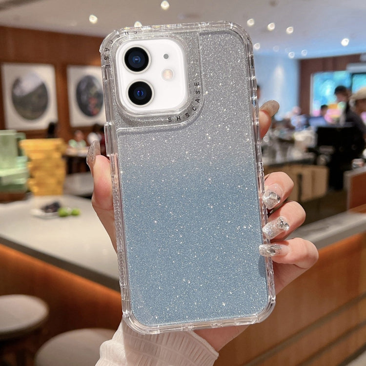 TPU + PC + Glitter Paper Full Coverage Phone Case, For iPhone 13, For iPhone 12 / 12 Pro, For iPhone 12 Pro Max, For iPhone 11