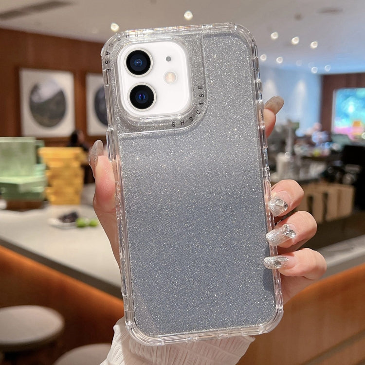 TPU + PC + Glitter Paper Full Coverage Phone Case, For iPhone 13, For iPhone 12 / 12 Pro, For iPhone 12 Pro Max, For iPhone 11