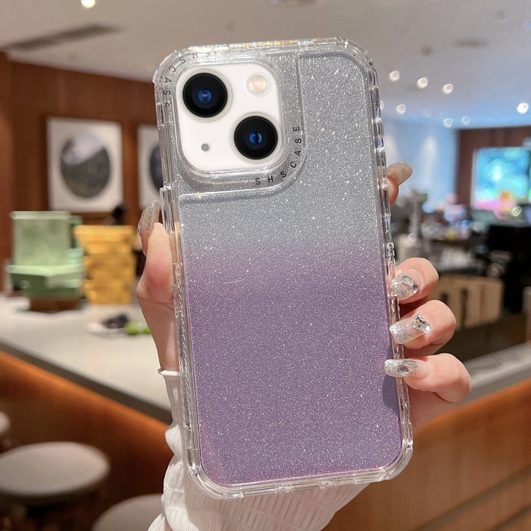 TPU + PC + Glitter Paper Full Coverage Phone Case, For iPhone 15 Pro Max, For iPhone 15 Pro, For iPhone 15, For iPhone 14