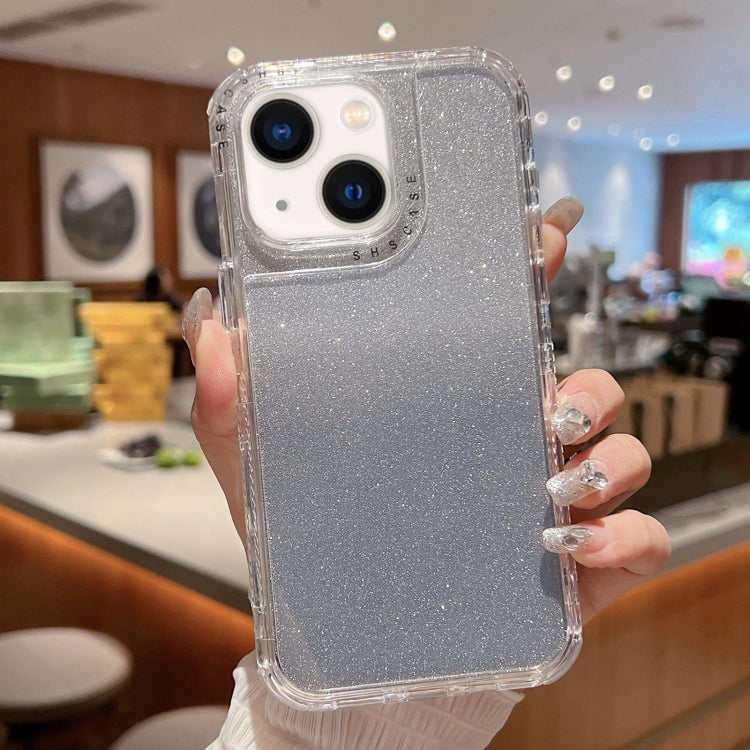 TPU + PC + Glitter Paper Full Coverage Phone Case, For iPhone 15 Pro Max, For iPhone 15 Pro, For iPhone 15, For iPhone 14