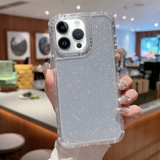 TPU + PC + Glitter Paper Full Coverage Phone Case, For iPhone 14 Pro, For iPhone 14 Pro Max, For iPhone 13 Pro Max, For iPhone 13 Pro