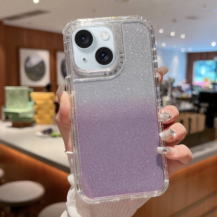 TPU + PC + Glitter Paper Full Coverage Phone Case, For iPhone 15 Pro Max, For iPhone 15 Pro, For iPhone 15, For iPhone 14