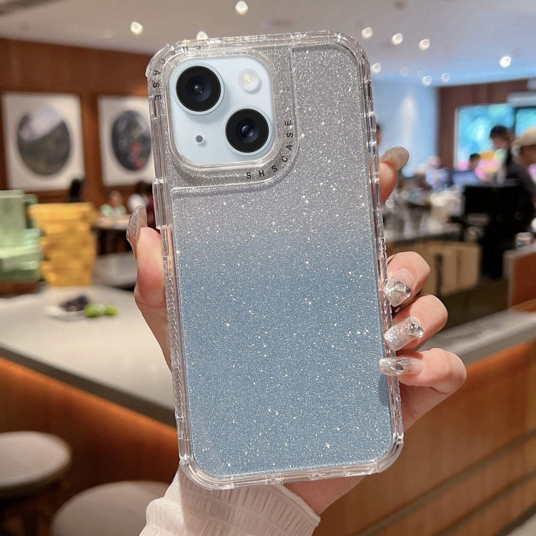 TPU + PC + Glitter Paper Full Coverage Phone Case, For iPhone 15 Pro Max, For iPhone 15 Pro, For iPhone 15, For iPhone 14