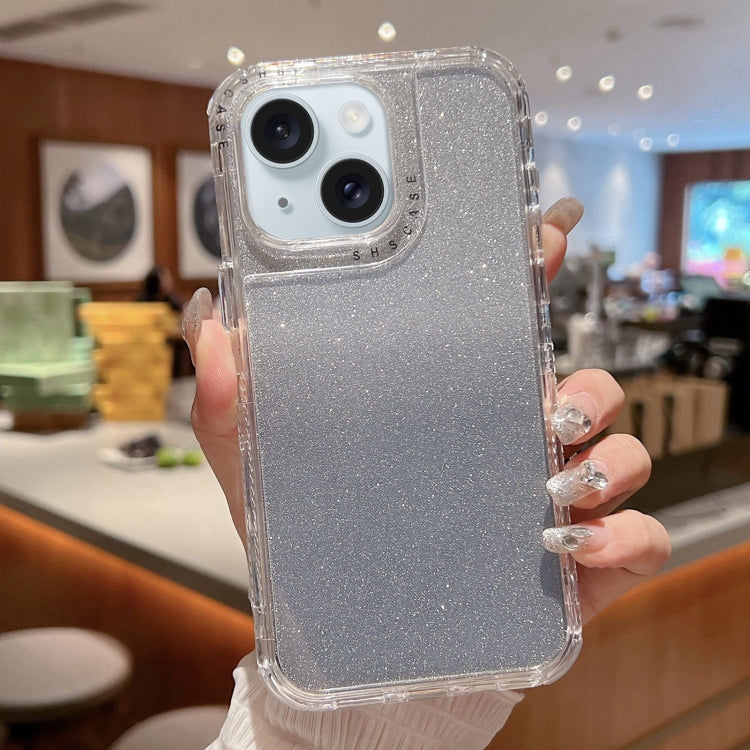 TPU + PC + Glitter Paper Full Coverage Phone Case, For iPhone 15 Pro Max, For iPhone 15 Pro, For iPhone 15, For iPhone 14