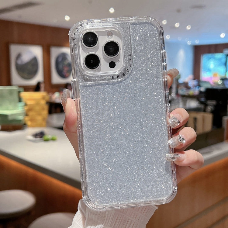TPU + PC + Glitter Paper Full Coverage Phone Case, For iPhone 15 Pro Max, For iPhone 15 Pro, For iPhone 15, For iPhone 14