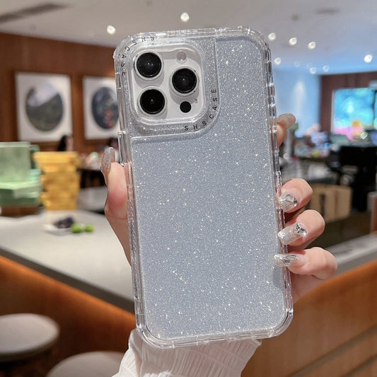 TPU + PC + Glitter Paper Full Coverage Phone Case, For iPhone 15 Pro Max, For iPhone 15 Pro, For iPhone 15, For iPhone 14