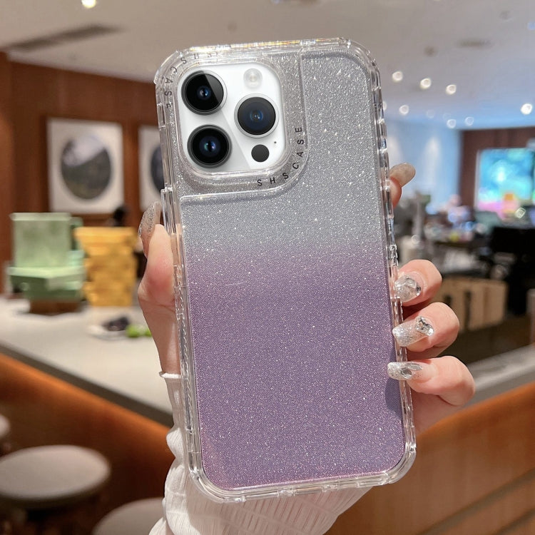 TPU + PC + Glitter Paper Full Coverage Phone Case, For iPhone 14 Pro, For iPhone 14 Pro Max, For iPhone 13 Pro Max, For iPhone 13 Pro