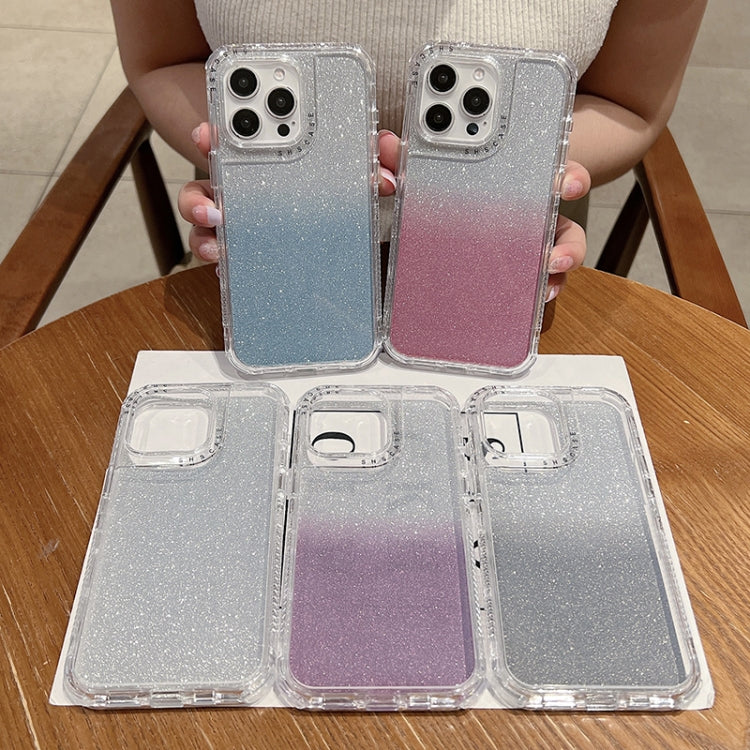 TPU + PC + Glitter Paper Full Coverage Phone Case, For iPhone 14 Pro, For iPhone 14 Pro Max, For iPhone 13 Pro Max, For iPhone 13 Pro