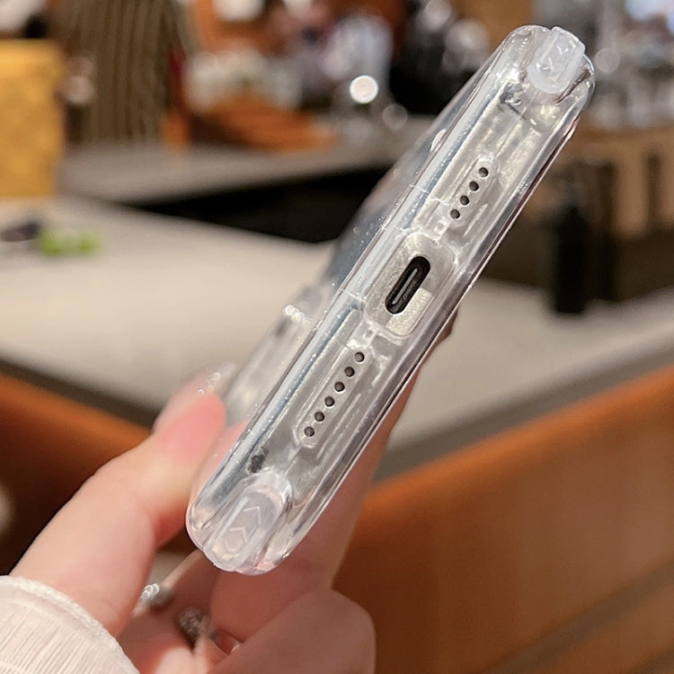 TPU + PC + Glitter Paper Full Coverage Phone Case, For iPhone 14 Pro, For iPhone 14 Pro Max, For iPhone 13 Pro Max, For iPhone 13 Pro