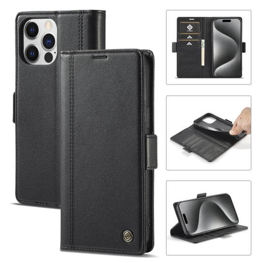 LC.IMEEKE Skin-friendly Card Slots Leather Phone Case, For iPhone 16 Pro Max, For iPhone 16 Pro