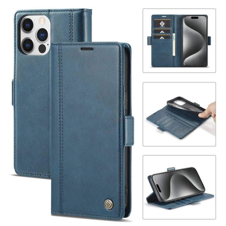LC.IMEEKE Skin-friendly Card Slots Leather Phone Case, For iPhone 16 Pro Max, For iPhone 16 Pro