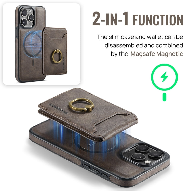 MAGKING K1 MagSafe Detachable Wallet RFID Back Cover Phone Case, For iPhone 15, For iPhone 14 Plus, For iPhone 14, For iPhone 14 Pro
