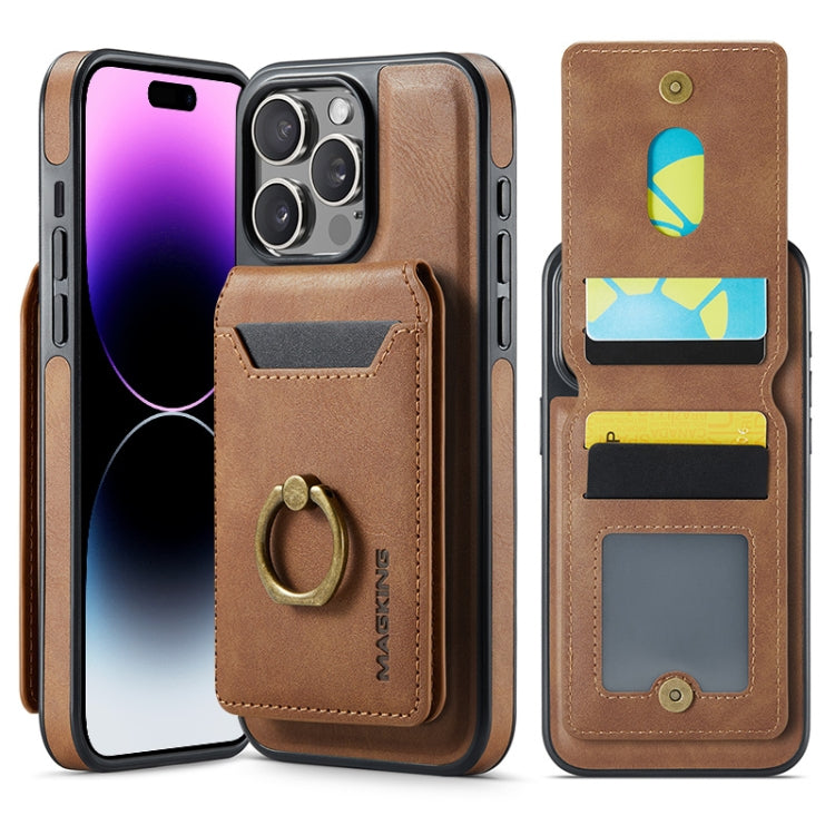 MAGKING K1 MagSafe Detachable Wallet RFID Back Cover Phone Case, For iPhone 15, For iPhone 14 Plus, For iPhone 14, For iPhone 14 Pro
