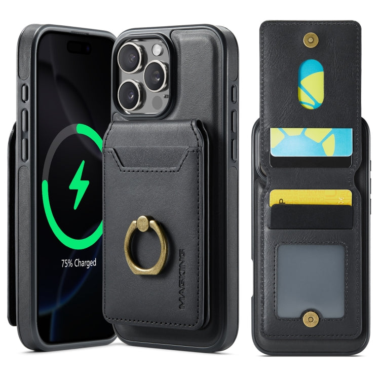 MAGKING K1 MagSafe Detachable Wallet RFID Back Cover Phone Case, For iPhone 16e, For iPhone 16 Pro Max, For iPhone 16 Pro, For iPhone 16 Plus