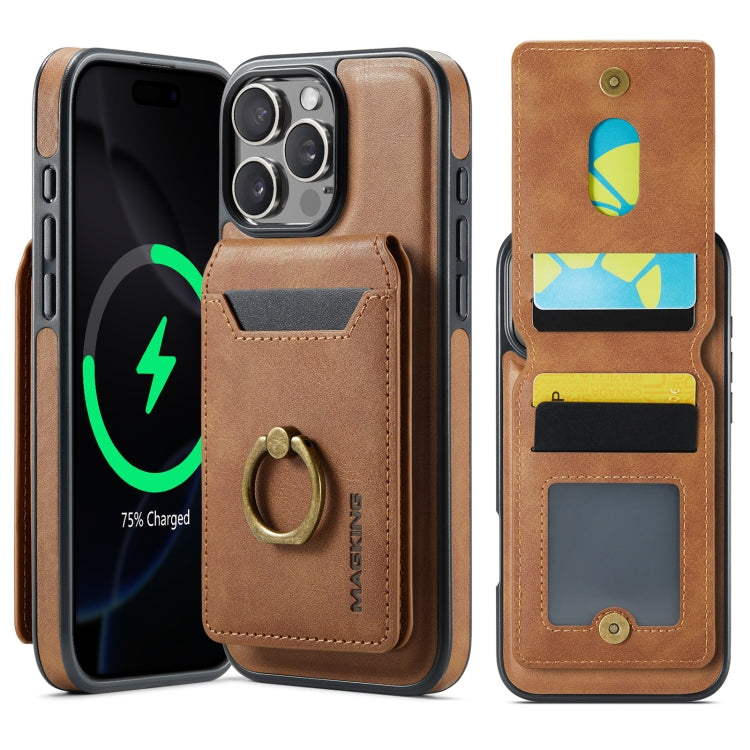 MAGKING K1 MagSafe Detachable Wallet RFID Back Cover Phone Case, For iPhone 16e, For iPhone 16 Pro Max, For iPhone 16 Pro, For iPhone 16 Plus