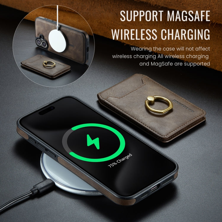 MAGKING K1 MagSafe Detachable Wallet RFID Back Cover Phone Case, For iPhone 16, For iPhone 15 Pro Max, For iPhone 15 Pro, For iPhone 15 Plus