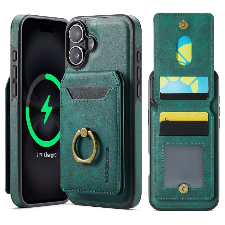 MAGKING K1 MagSafe Detachable Wallet RFID Back Cover Phone Case, For iPhone 16, For iPhone 15 Pro Max, For iPhone 15 Pro, For iPhone 15 Plus