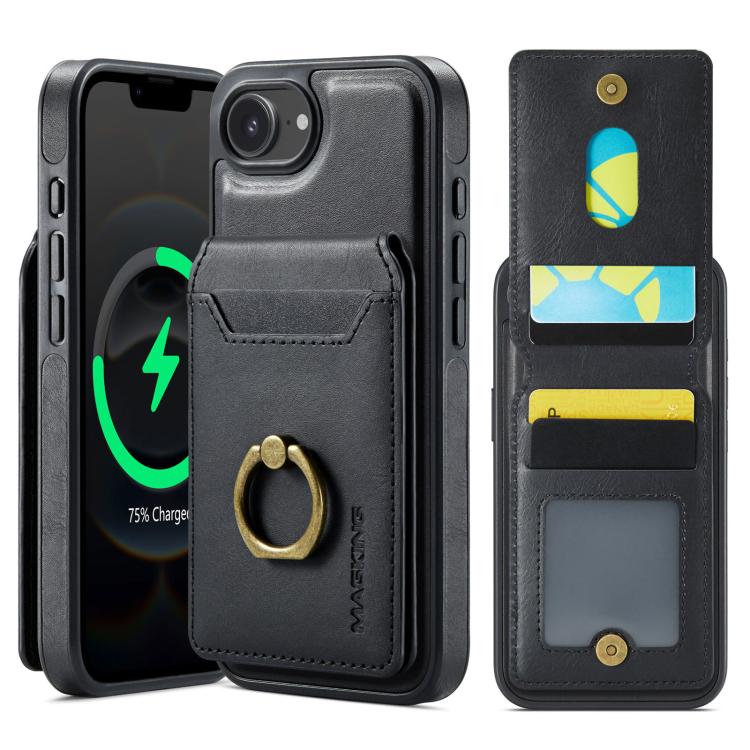 MAGKING K1 MagSafe Detachable Wallet RFID Back Cover Phone Case, For iPhone 16e, For iPhone 16 Pro Max, For iPhone 16 Pro, For iPhone 16 Plus