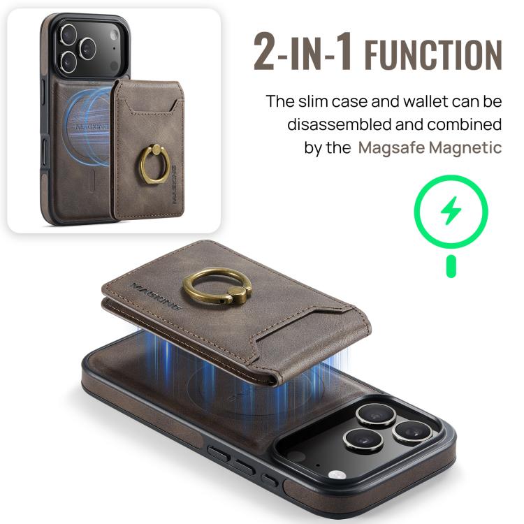 MAGKING K1 MagSafe Detachable Wallet RFID Back Cover Phone Case
