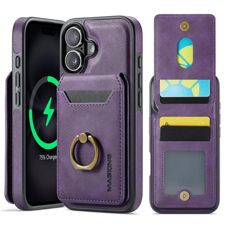 MAGKING K1 MagSafe Detachable Wallet RFID Back Cover Phone Case