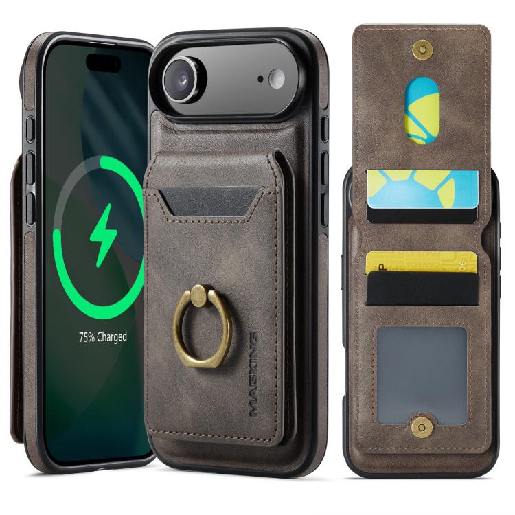 MAGKING K1 MagSafe Detachable Wallet RFID Back Cover Phone Case, For iPhone 16e, For iPhone 16 Pro Max, For iPhone 16 Pro, For iPhone 16 Plus