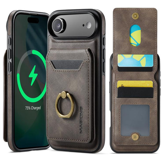 MAGKING K1 MagSafe Detachable Wallet RFID Back Cover Phone Case, For iPhone 16e, For iPhone 16 Pro Max, For iPhone 16 Pro, For iPhone 16 Plus