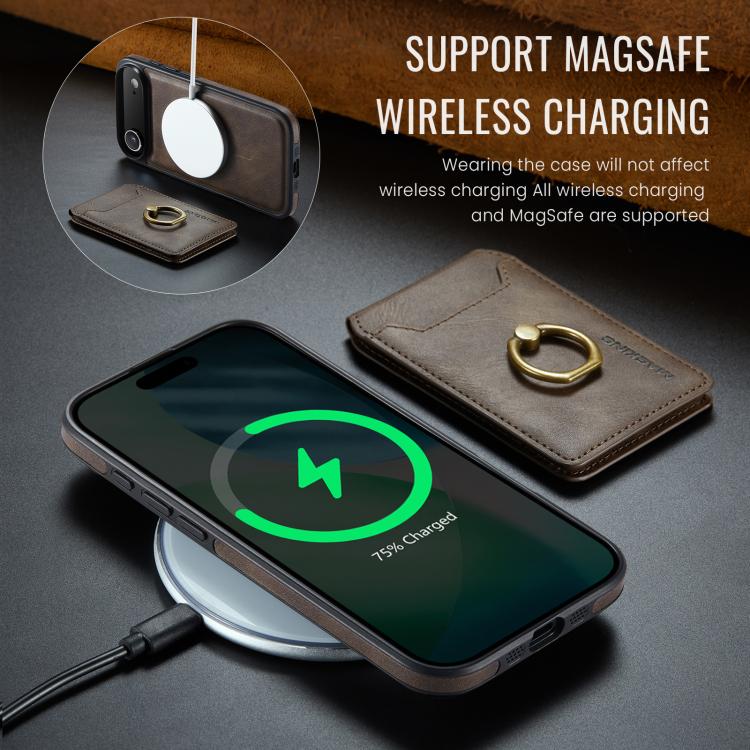 MAGKING K1 MagSafe Detachable Wallet RFID Back Cover Phone Case, For iPhone 16e, For iPhone 16 Pro Max, For iPhone 16 Pro, For iPhone 16 Plus