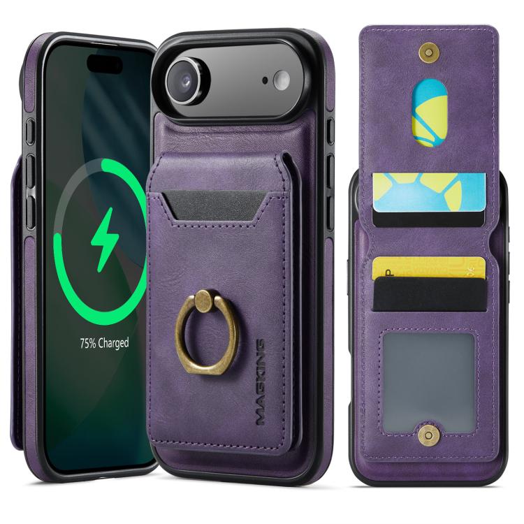 MAGKING K1 MagSafe Detachable Wallet RFID Back Cover Phone Case, For iPhone 16e, For iPhone 16 Pro Max, For iPhone 16 Pro, For iPhone 16 Plus