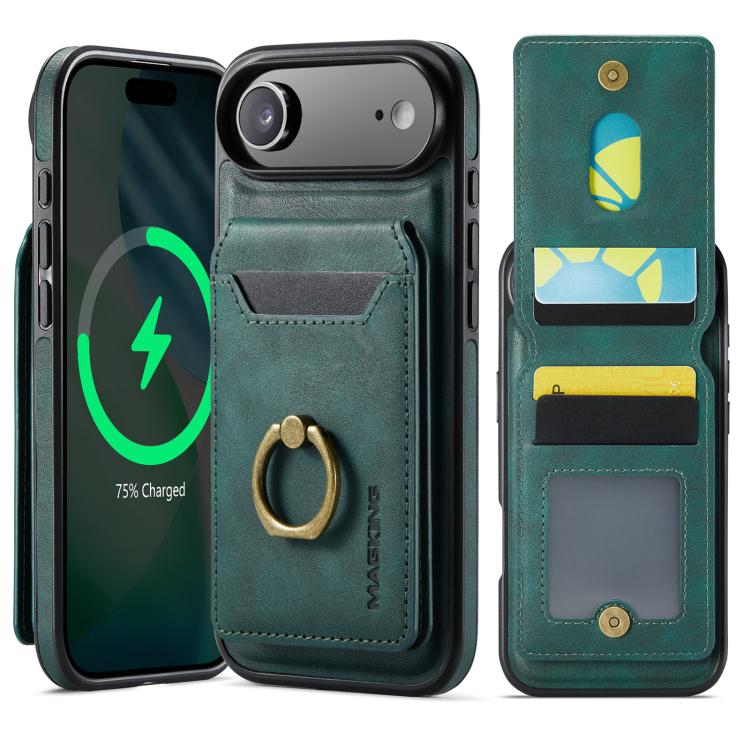 MAGKING K1 MagSafe Detachable Wallet RFID Back Cover Phone Case, For iPhone 16e, For iPhone 16 Pro Max, For iPhone 16 Pro, For iPhone 16 Plus