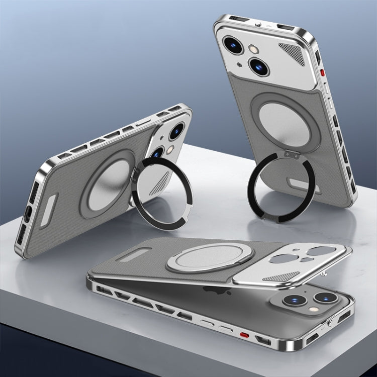 Metal Snap Buckle 360 Degree Rotating MagSafe Magnetic Holder Phone Case, For iPhone 15 Pro Max, For iPhone 15 Pro, For iPhone 15, For iPhone 14